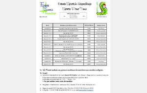 Le programme du trimestre